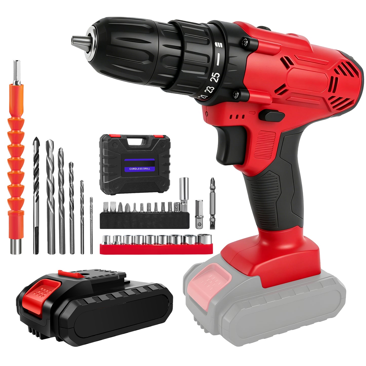 Premium 21V Cordless Drill and Driver Kit