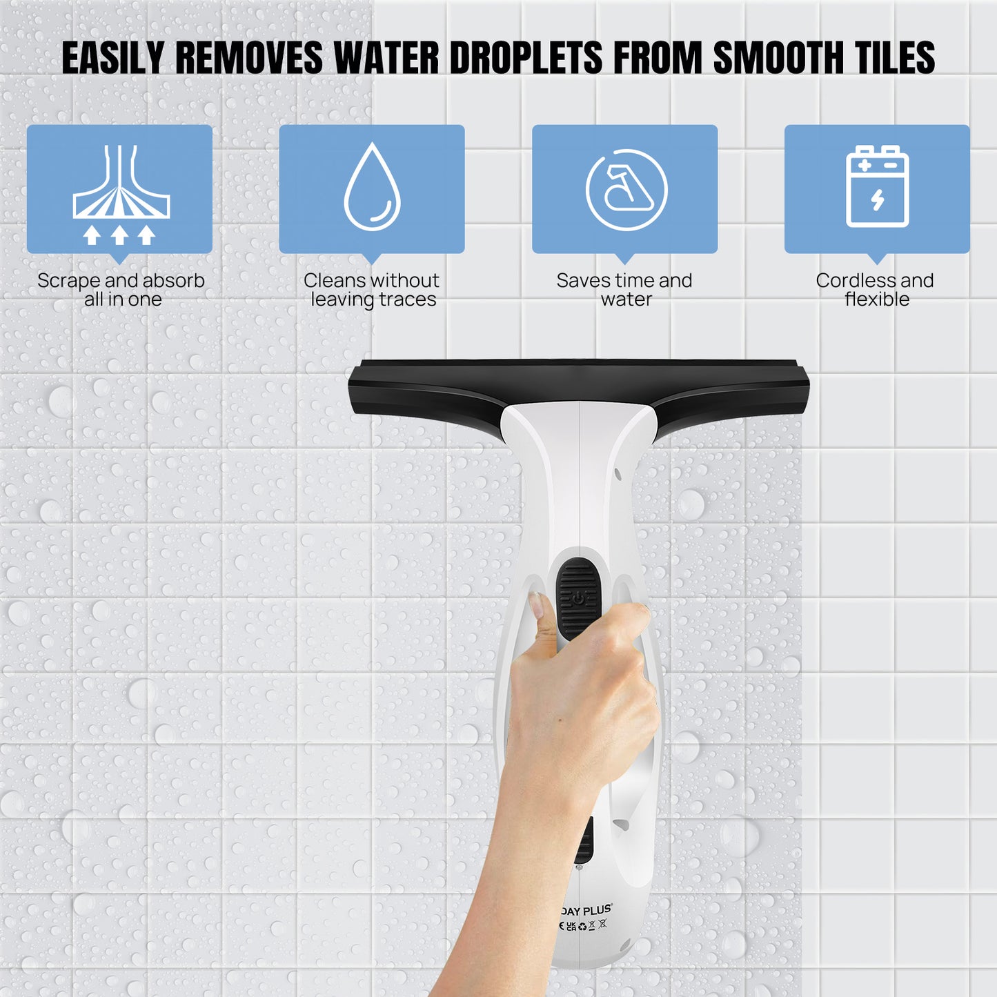 Cordless Window Vacuum and Squeegee Cleaner