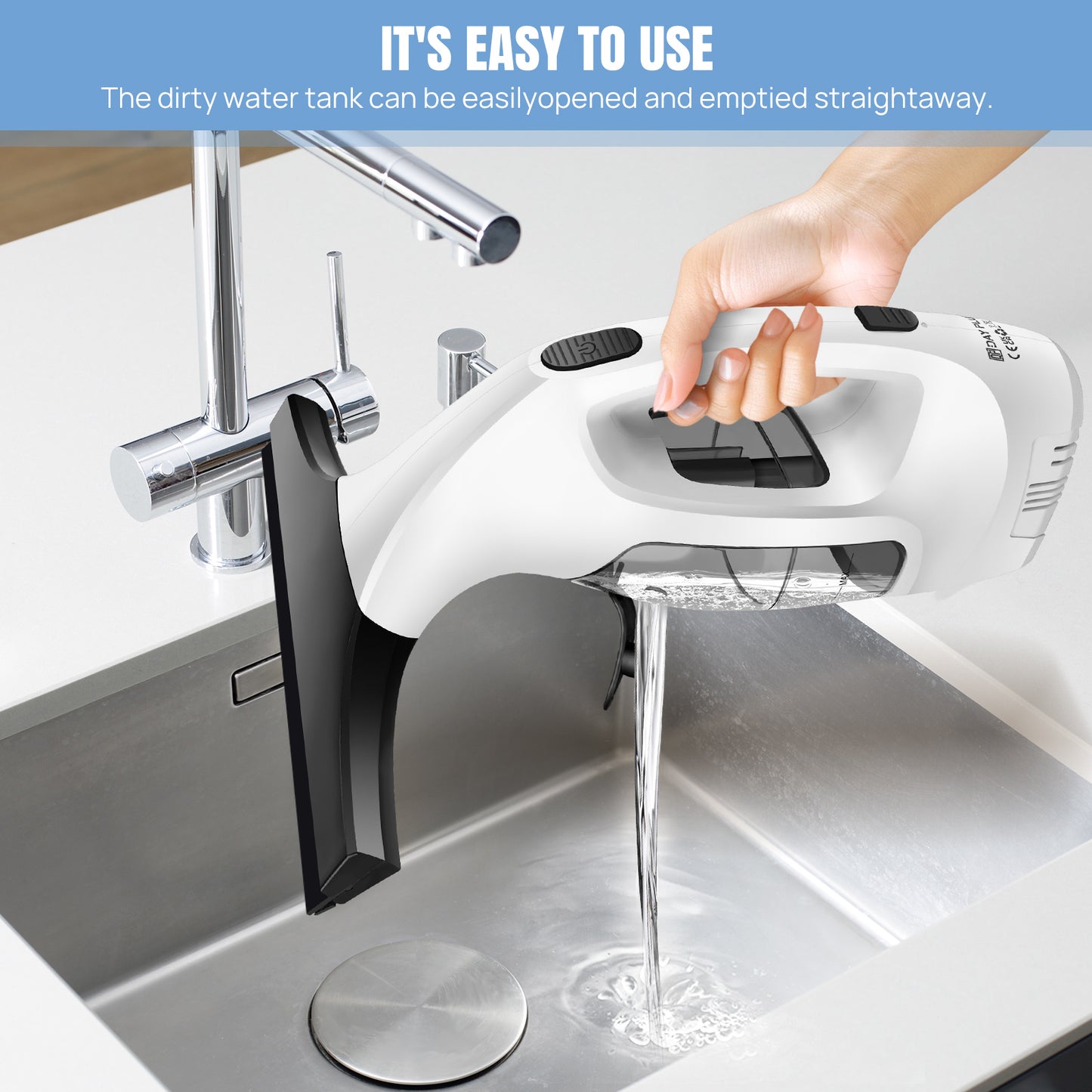 Cordless Window Vacuum and Squeegee Cleaner