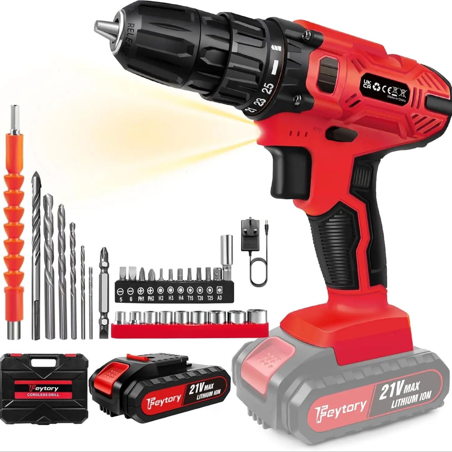 Premium 21V Cordless Drill and Driver Kit