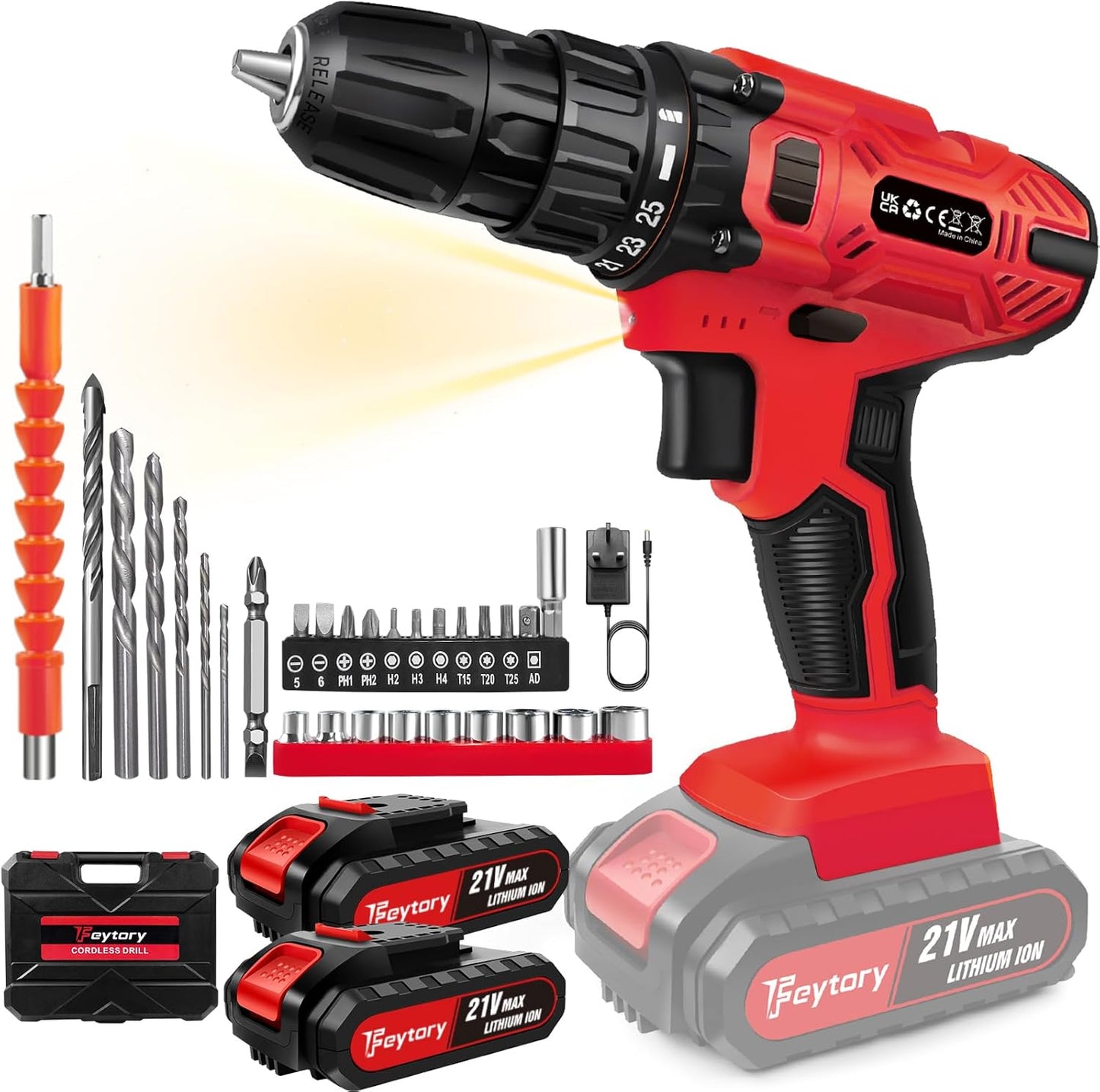 Premium 21V Cordless Drill and Driver Kit